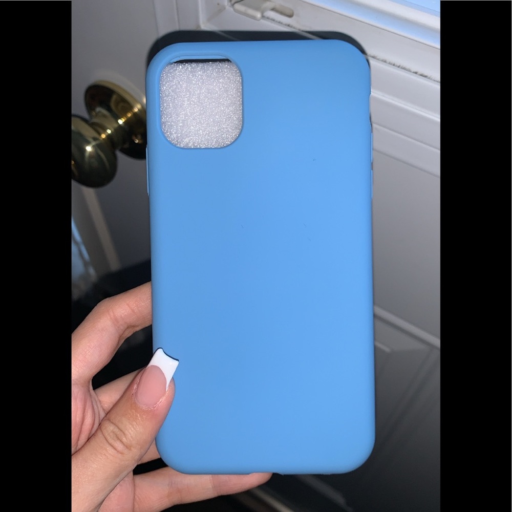 Iphone 11 liquid silicone case blue
